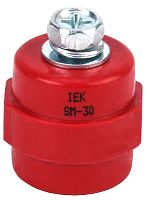 Изолятор силовой шинный IEK SM30 (М8) с болтом красный картинка 